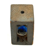 Carved, Painted Old Folk Art Whimsy with Glass Marble Ball (ex. Matt King collection)