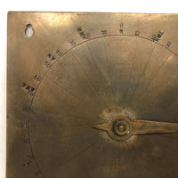Charming and Unusual Antique Folk Art Compass Dial with Pressed Type Coordinates