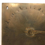 Charming and Unusual Antique Folk Art Compass Dial with Pressed Type Coordinates