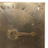 Charming and Unusual Antique Folk Art Compass Dial with Pressed Type Coordinates