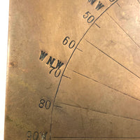 Charming and Unusual Antique Folk Art Compass Dial with Pressed Type Coordinates