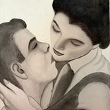 Robert Ingles's Unexpectedly Excellent  Ink / Ink Wash Student Drawing on Board, 1955