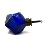Victorian Cobalt Glass Jewelers Lamp with Faceted Sides (for Tipping to Direct Light)