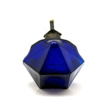 Victorian Cobalt Glass Jewelers Lamp with Faceted Sides (for Tipping to Direct Light)