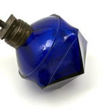 Victorian Cobalt Glass Jewelers Lamp with Faceted Sides (for Tipping to Direct Light)