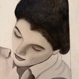 Robert Ingles's Unexpectedly Excellent  Ink / Ink Wash Student Drawing on Board, 1955