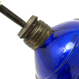 Victorian Cobalt Glass Jewelers Lamp with Faceted Sides (for Tipping to Direct Light)