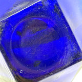 Victorian Cobalt Glass Jewelers Lamp with Faceted Sides (for Tipping to Direct Light)