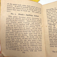 Scarce 1897 Hood's Spelling School Game, Complete, with Extensive Rules Booklet-- and Sarsaparilla Advertising!