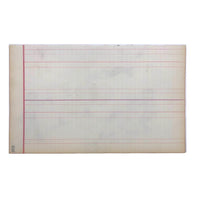 Baseball! C. 1920-30s Naive Graphite Drawing on 19th C. Ledger Paper
