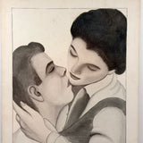 Robert Ingles's Unexpectedly Excellent  Ink / Ink Wash Student Drawing on Board, 1955