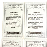 Fabulous 1930s Carreras Palmistry Cigarette Cards, Complete Set of 50, Near Mint