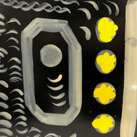 Lot of Stencil Painted Toleware/Theorem Test Designs