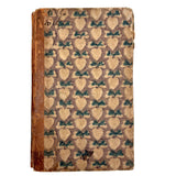 Very Beautiful 1811 Hand-printed Paper Covered German Catechism Book with Fratur Lettered Nameplate