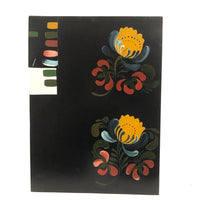 Lot of Stencil Painted Toleware/Theorem Test Designs