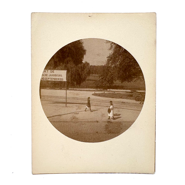 "The Hague, 1921"-- Surveillance Evoking Early Kodak (?) Photo Print on Card
