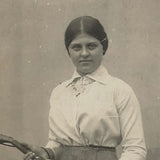 Lovely Young Woman with Mandolin, Antique RPPC