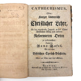 Very Beautiful 1811 Hand-printed Paper Covered German Catechism Book with Fratur Lettered Nameplate