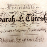 Scarce Copy of Williams & Packard's Original Gems of Penmanship, 1867, with Inked Calligraphy Dedication and Fantastic Alphabets