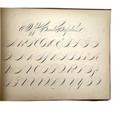 Scarce Copy of Williams & Packard's Original Gems of Penmanship, 1867, with Inked Calligraphy Dedication and Fantastic Alphabets