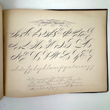 Scarce Copy of Williams & Packard's Original Gems of Penmanship, 1867, with Inked Calligraphy Dedication and Fantastic Alphabets