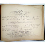Scarce Copy of Williams & Packard's Original Gems of Penmanship, 1867, with Inked Calligraphy Dedication and Fantastic Alphabets