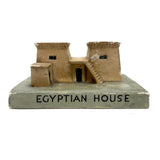 SOLD WPA Educational Architectural Model: Painted Chalkware Egyptian House, 1930s/early 1940s