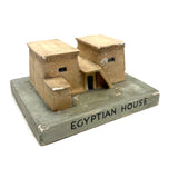 SOLD WPA Educational Architectural Model: Painted Chalkware Egyptian House, 1930s/early 1940s