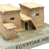 SOLD WPA Educational Architectural Model: Painted Chalkware Egyptian House, 1930s/early 1940s
