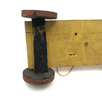 Red Man, Yellow Cart, Sweet Old Folk Art Pull Toy