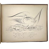 Scarce Copy of Williams & Packard's Original Gems of Penmanship, 1867, with Inked Calligraphy Dedication and Fantastic Alphabets