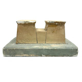 SOLD WPA Educational Architectural Model: Painted Chalkware Egyptian House, 1930s/early 1940s