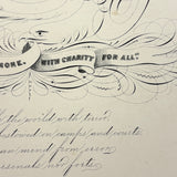 Scarce Copy of Williams & Packard's Original Gems of Penmanship, 1867, with Inked Calligraphy Dedication and Fantastic Alphabets