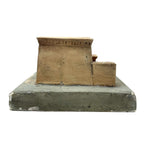 SOLD WPA Educational Architectural Model: Painted Chalkware Egyptian House, 1930s/early 1940s