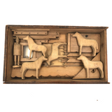 Early, Super Rare Horse Stable Set in Original Box