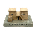 SOLD WPA Educational Architectural Model: Painted Chalkware Egyptian House, 1930s/early 1940s