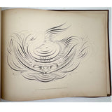 Scarce Copy of Williams & Packard's Original Gems of Penmanship, 1867, with Inked Calligraphy Dedication and Fantastic Alphabets