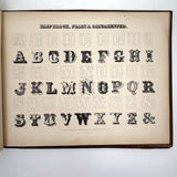 Scarce Copy of Williams & Packard's Original Gems of Penmanship, 1867, with Inked Calligraphy Dedication and Fantastic Alphabets