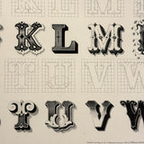 Scarce Copy of Williams & Packard's Original Gems of Penmanship, 1867, with Inked Calligraphy Dedication and Fantastic Alphabets