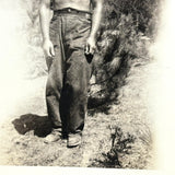 Shirtless Man Squinting into the Sun, c. 1930s-40s Snapshot