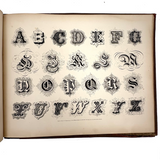 Scarce Copy of Williams & Packard's Original Gems of Penmanship, 1867, with Inked Calligraphy Dedication and Fantastic Alphabets