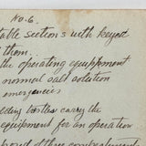 Operating Room No. 6, U.S. Evacuation Hospital, WW1, with Extensive Notes Detailing Contents on Reverse
