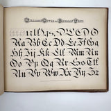 Scarce Copy of Williams & Packard's Original Gems of Penmanship, 1867, with Inked Calligraphy Dedication and Fantastic Alphabets