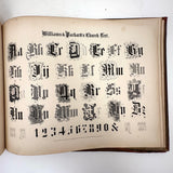 Scarce Copy of Williams & Packard's Original Gems of Penmanship, 1867, with Inked Calligraphy Dedication and Fantastic Alphabets