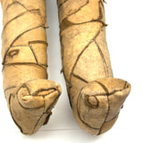 Wild Hand-sewn Leather Piecework Large, Headless Doll Body with Open Arms!