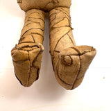 Wild Hand-sewn Leather Piecework Large, Headless Doll Body with Open Arms!