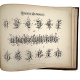 Scarce Copy of Williams & Packard's Original Gems of Penmanship, 1867, with Inked Calligraphy Dedication and Fantastic Alphabets