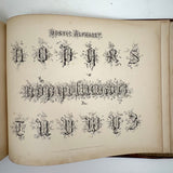 Scarce Copy of Williams & Packard's Original Gems of Penmanship, 1867, with Inked Calligraphy Dedication and Fantastic Alphabets