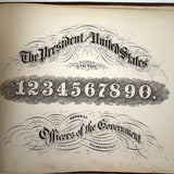 Scarce Copy of Williams & Packard's Original Gems of Penmanship, 1867, with Inked Calligraphy Dedication and Fantastic Alphabets