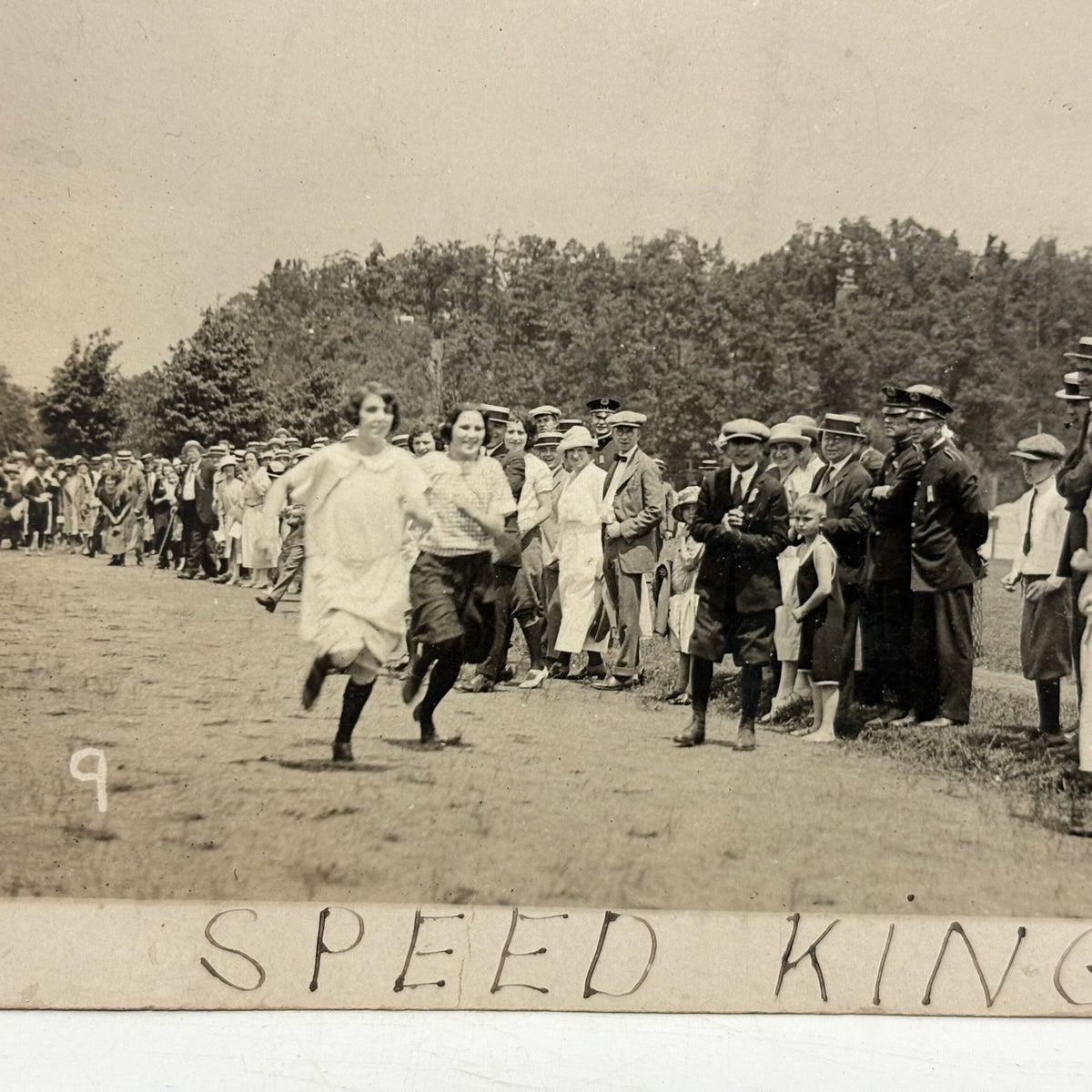 SPEED KINGS Racing to the Finish, Early 1900s Snapshot with Best Hand ...